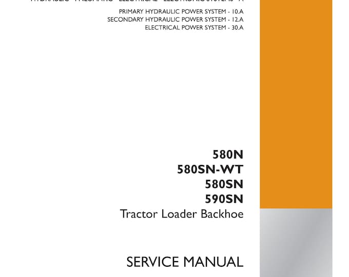 Case 580N 580SN-WT 580SN 590SN Tractor Loader Backhoe -   Service Manual (Pdf Download)
