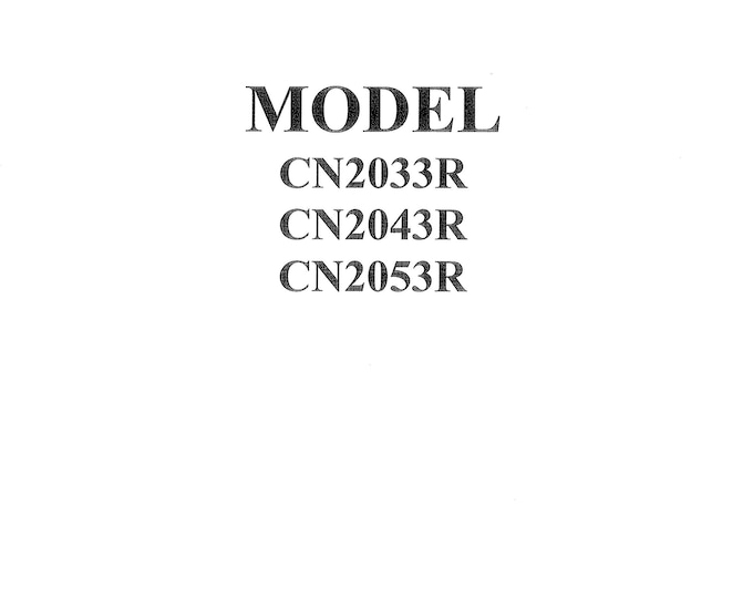 CONSEW CN2033R-CN2043R-CN2053R Sewing Machine Instruction Manual - User Manual - Complete User Guide - English