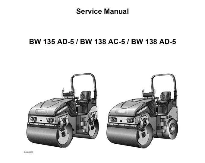 Bomag Roller BW135AD-5 Service Manual 00840132EN 05.2016- English   (Pdf Download)
