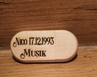 Personalized 8GB USB stick 2.0, 8 GB, Christmas, wedding, birthday, gift, Valentine or Easter