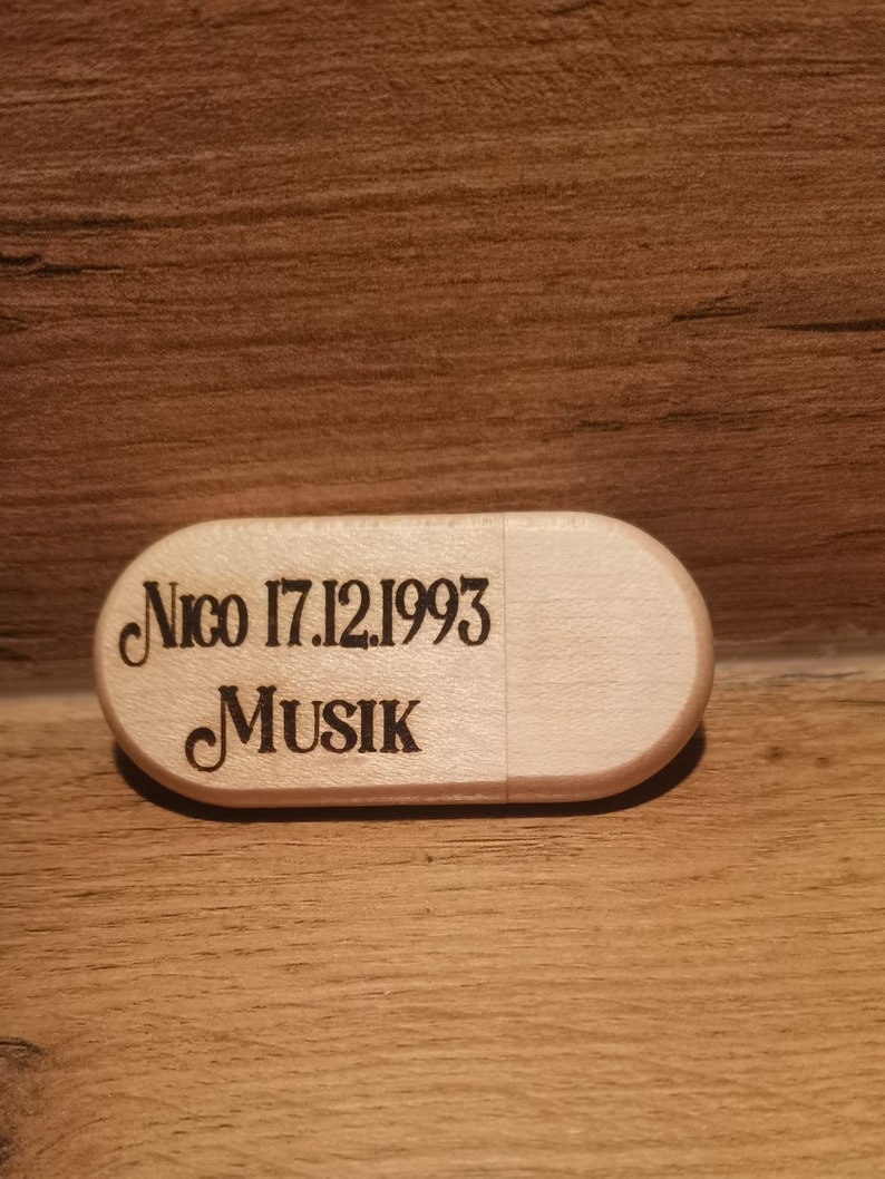 Personalized 8GB USB stick 2.0, 8 GB, Christmas, wedding, birthday, gift, Valentine or Easter image 1