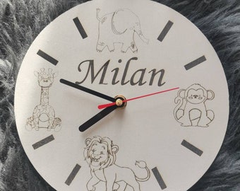 Personalized children's watch in wood or acrylic, Christmas, gift, Easter, birthday, watch wedding, anniversary, farewell, children's watch.