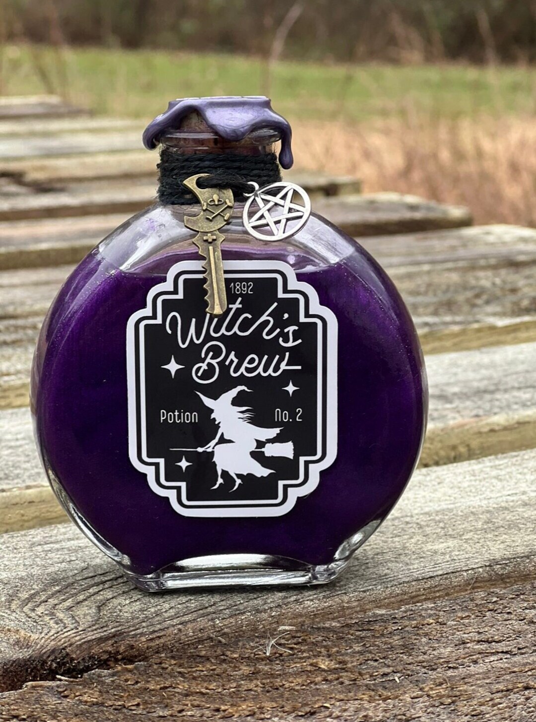 Witches Brew Decor Bottle Etsy