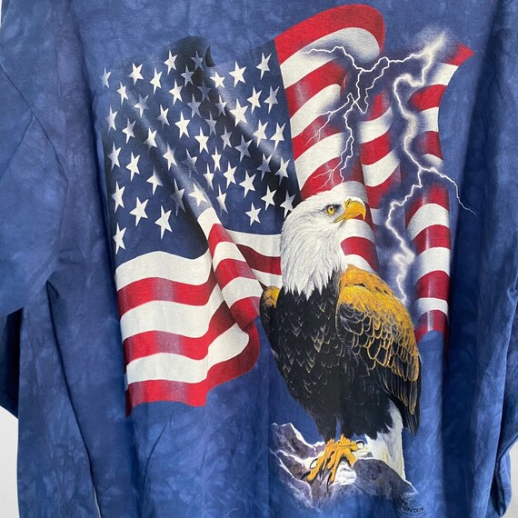 Vintage 2002 The Mountain American Flag Blue Grap… - image 4