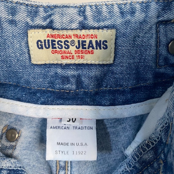 Vintage 90s Guess High Waisted Jean Shorts - Size… - image 7