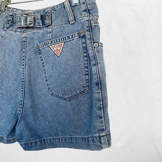 Vintage 90s Guess High Waisted Jean Shorts - Size… - image 5