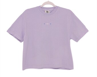 Embroidered Trans Pride Hearts T-Shirt | Comfort Colors Boxy Tee
