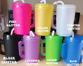 34oz Glitter Mug, Hip Sip, Tumbler, Custom