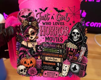 Just a girl who loves Horror Movies, Trucker Mug