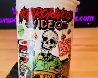 Horror wood Video Mug, Hip Sip
