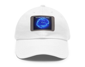 Dad Hat with Leather Patch (Rectangle)