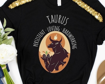 Chemise du zodiaque Taureau, Tshirt Horoscope Taureau, Chemise Astrologie Taureau, Cadeau d’anniversaire pour Taureau, Chemise Taureau Unisexe, Chemise Anniversaire