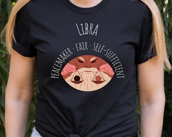 Waage Sternzeichen Shirt, Waage Horoskop Tshirt, Waage Astrologie Shirt, Geburtstagsgeschenk für Waage, Unisex Waage Shirt, Geburtstagsshirt