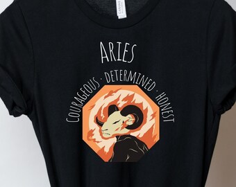 Widder Sternzeichen Shirt, Widder Horoskop Tshirt, Widder Astrologie Shirt, Geburtstagsgeschenk für Widder, Unisex Widder Shirt, Geburtstagsshirt