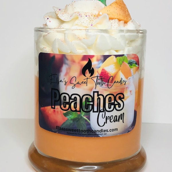 Peaches and Cream/Candle/Great Gift/Home Decor