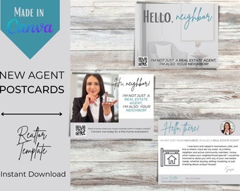 New Agent Real Estate Farming Post Card Templates