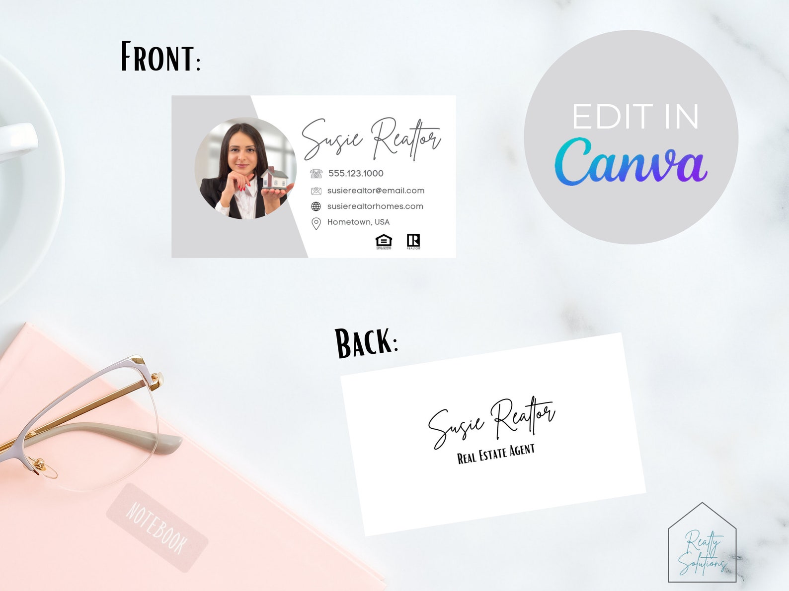 Business Card Bundle Templates for Real Estate Agents - Etsy