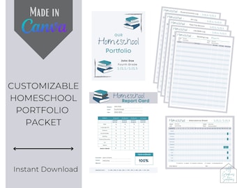 Customizable Homeschool Portfolio Logs and Records