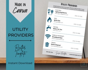 Utility Provider Template for Real Estate Agents