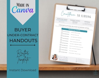 Buyer Under Contract Handouts for Real Estate Agents