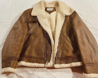 Vintage Alan Michael's Sherpa Lined Bomber Jacket