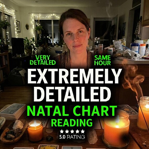 Detailed Astrological Natal Chart Reading with Psychic and Tarot Insights | Full Birth Chart Astrology & Life Guidance, Same Day Reading