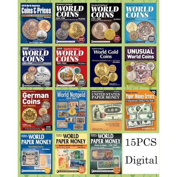 SUPER Standard World Geld Kataloge 1368-2019 20000+ Seiten Digitale Bücher