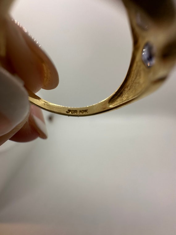 10k Yellow Gold Natural Oval Tanzanite Ring, Size… - image 4