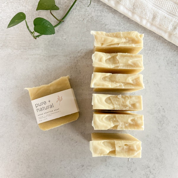 Pure and Natural Soap | Unscented Handmade Soap | Cold Processed Soap | Soap for Sensitive Skin | Olive Oil Soap | Fragrance Free | Vegan