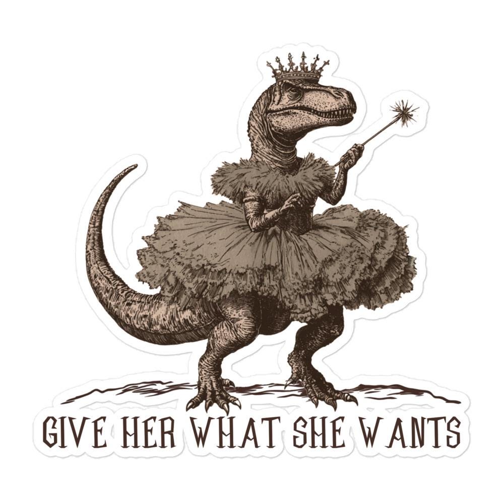 Dungeon Crawler Carl Inspired Sticker - Princess Donut - Big Tina - Give Her What She Wants