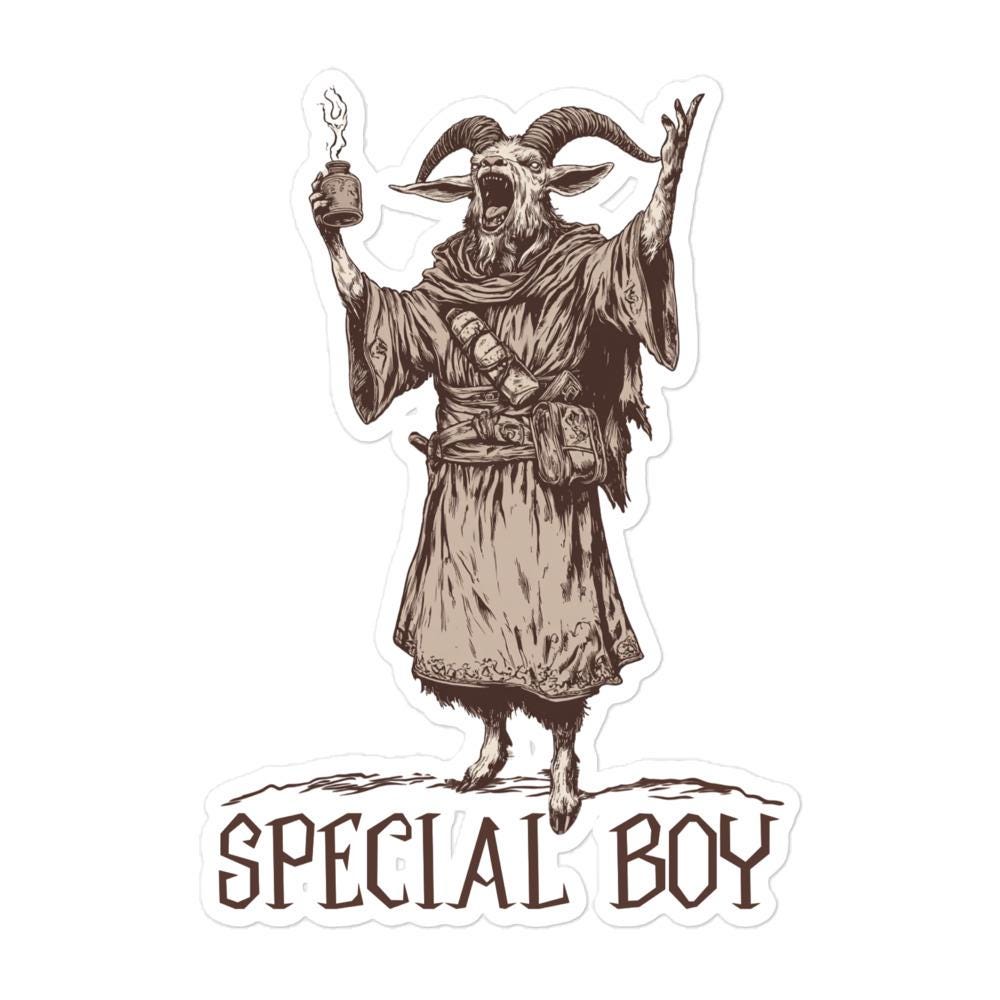 Pegatina inspirada en Carl de Dungeon Crawler - Prepotente - Pony - El niño especial de mamá