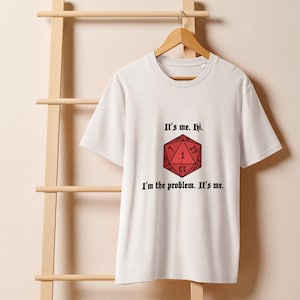 It&#39;s Me Hi I&#39;m The Problem Its Me Dungeons and Dragons Inspired Anti Hero Midnights Album Unisex organic ribbed neck t-shirt