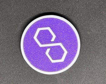 Polygon (Matic) Magnet: 3D Printed Crypto Coin