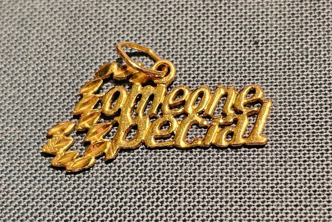 14kt Gold Charm 'someone Special' - Etsy