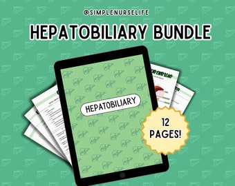 Hepatobiliary Nursing Notes Bundle: NCLEX Med Surg Fundamentals (Digital Download)