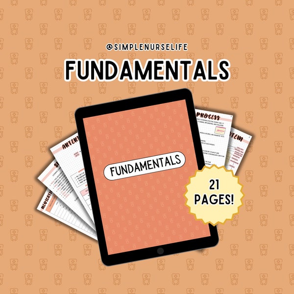 Fundamentals Nursing Bundle Notes, NCLEX Notes, Med Surg Notes, Cardiology, Cardiac, Fundamentals Notes