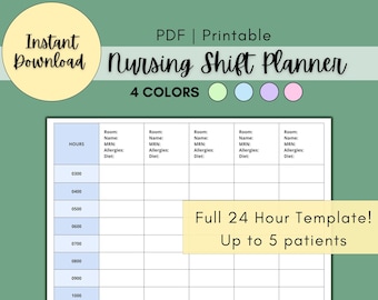 24 Hour Report Nursing Etsy