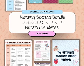 Nursing School Notes Bundle: Med Surg, Fundamentals, NCLEX (Digital Download)
