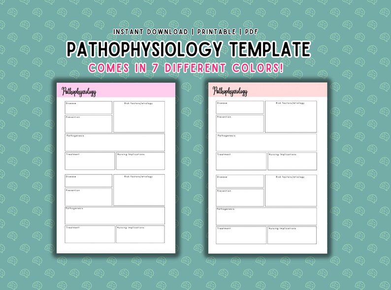 Pathophysiology Lettering Nurse Note Taking Bundle: Med Surg, Pharmacology, Pathophysiology ...