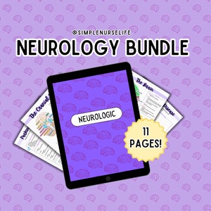 Paquete de notas de enfermería neurológica: NCLEX y cirugía médica (descarga digital)