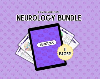 Neurologic Nursing Notes Bundle: NCLEX & Med Surg (Digital Download)
