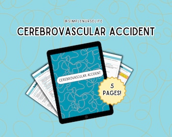 Cerebrovascular Accident Nursing Bundle Notes, NCLEX Notes, Med Surg Notes