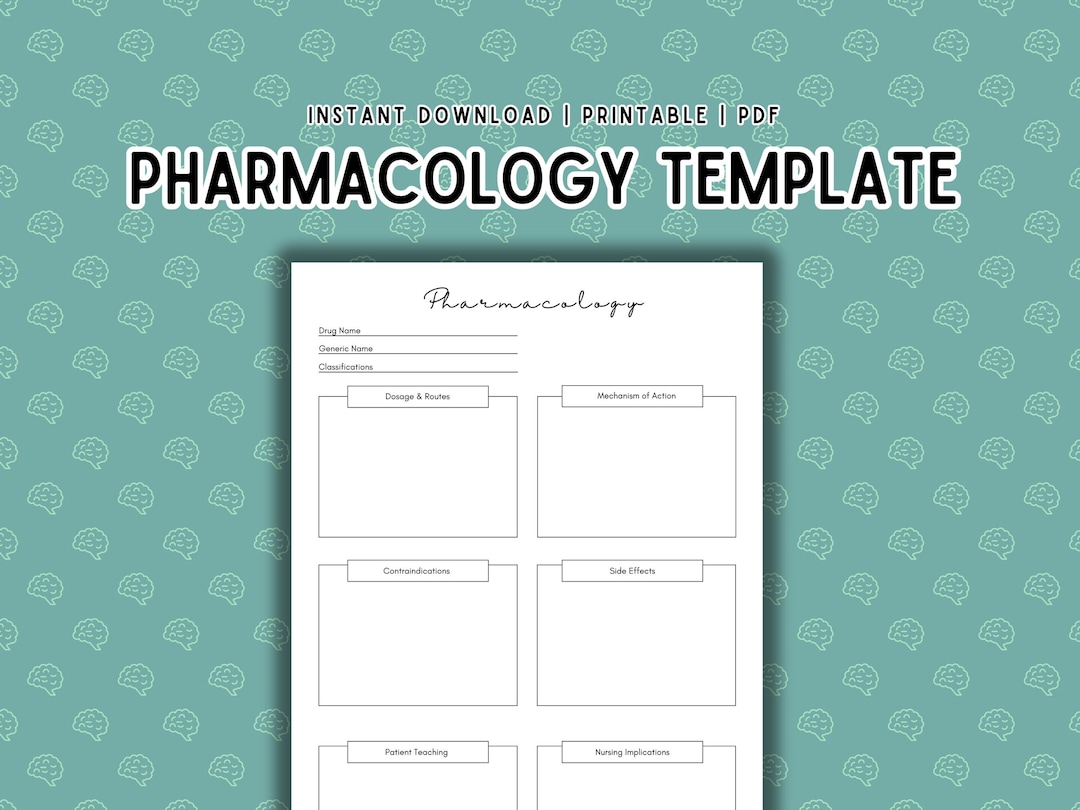 Nursing Medication Template, Pharmacology Template, Minimalist Template ...
