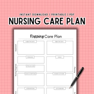 Nursing Care Plan Template: Student Nurse Planner (PDF)