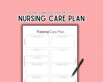 Nursing Care Plan Template: Student Nurse Planner (PDF)