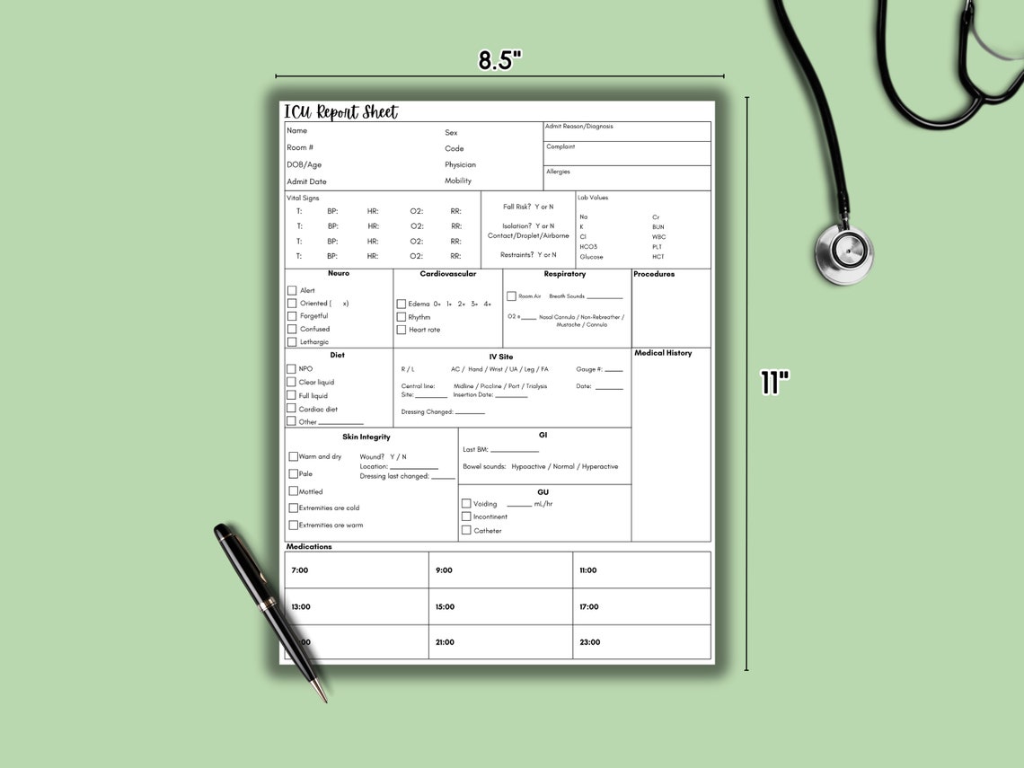 ICU Report Sheet Critical Care Nurse Report Sheet Critical Care ICU ICU Report Sheet Critical Care Nurse Report Sheet Critical Care ICU