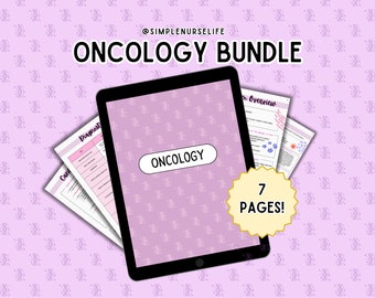 Oncology Nursing Notes Bundle: NCLEX Med Surg Review (Digital Download)