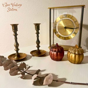 Vintage Brass Candle Holder in Pair  special gift Antique Candle Holder Holiday Decoration