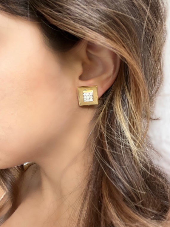 Vintage Gold Earrings Designer gold-plated Monet/T