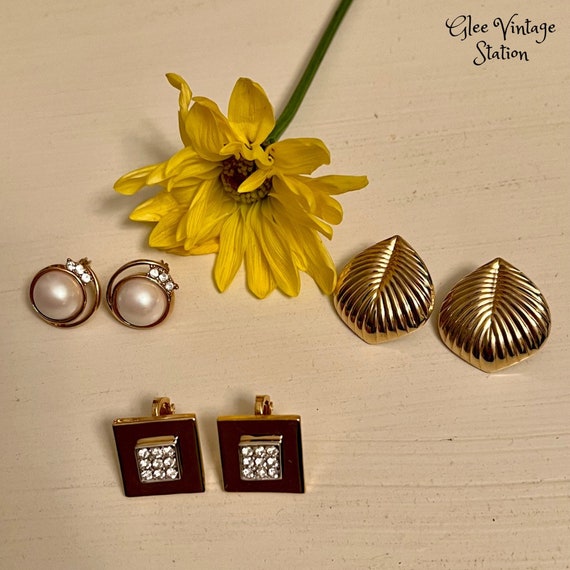 Gold-Plated Vintage Earrings from Designers